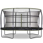Rebo® Summit Oval Trampoline and Safety Enclosure 10ft x 14ft - Summit 1400 | OutdoorToys | Kids' Outdoor Trampoline for Gardens, Enclosure Included, Children's Play Equipment