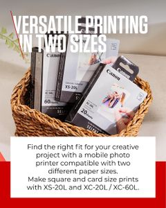 Canon SELPHY QX20 Portable Wi-Fi Printer – Dye Sublimation, USB-C, Red