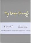 BYANIKA Recipe Book For Own Recipes | Create Your Own Cookbook Journal | Hardback Notebook | Blank Diary To Write In | Cooking Organiser Family Cook Books | Baking Kitchen Mothers Day Gifts (Grey)