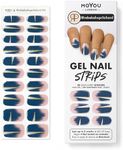 MOYOU LONDON Semi Cured Gel Nail Strips - 20 Pcs. Nail Wraps for Salon-Quality Manicure - Works with Any UV Nail Lamp - Easy to Apply, Trim, & Remove Gel Nail Stickers