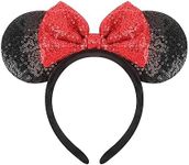 DRESHOW Mouse Ears Bow Headbands Gl