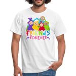 Spreadshirt Teletubbies Friends Forever Cute Friendship Design Men's T-Shirt, M, White