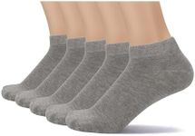 SERISIMPLE Thin Viscose Bamboo Low Cut Ankle Socks Men Thin Breathable Sock Comfort Cool Softy Sock 5 Paris(US, Alpha, X-Large, Regular, Regular, Light grey)