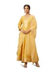 Amazon Brand - Myx Women's Rayon Salwar Suit (AW24-MYX-SKD-VN-04_Marigold Yellow_L)