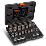 THINKWORK Bolt Extractor Kit, 18 Pieces Bolt Extractor Set, Stripped Bolt Extractor for Removing Damaged, Frozen, Rusted, Rounded-Off Bolts, Nuts & Screws