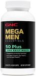 GNC Mega Men 50 Plus One Daily Multivitamin for Men, 60 Count, Take One A Day, Supports Prostate, Heart, Brain, and Eye Health