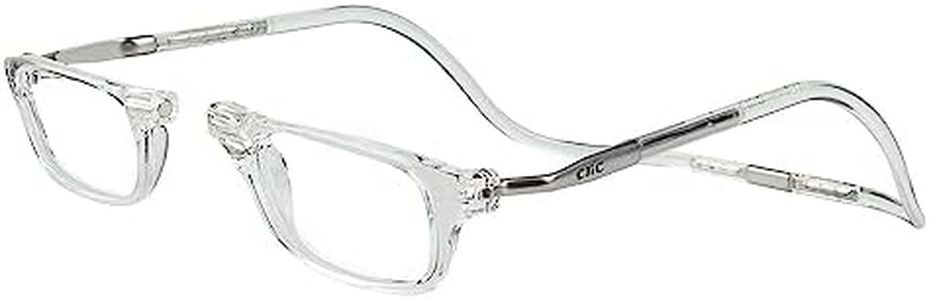 Clic XXL Magnetic Front connection Reading Glasses in Clear +1.50