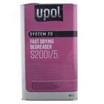 U-Pol System 20 Fast Panel Wipe & Degreaser 5L UPol Panelwipe Anti-Static and Anti-Silicone Panel Wipe 5 Litres Fast Degreaser for Localised Panel Repairs