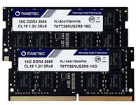 Timetec Hynix IC 32GB Kit (2x16GB) DDR4 2666MHz PC4-21300 Unbuffered Non-ECC 1.2V CL19 2Rx8 Dual Rank 260 Pin SODIMM Laptop Notebook Computer Memory RAM Module Upgrade