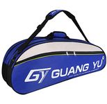 YJZQ Team 6 Racket Bag Tennis Badminton Racquetball Pack Bag GYM Euipment Bag Duffle Shoulder Carry Bag with Shoes Storage (Blue)