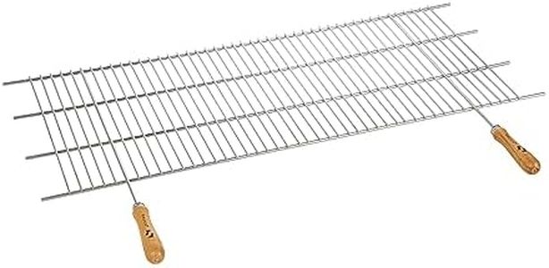 Sauvic 02480 - Parrilla Barbacoa zincada Recortable, con Mangos de Madera, 100 x 40 cm