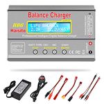 Haisito Lipo Charger, 80W 6A Balance Charger for LiPo Li-ion LiFe NiCd NiMh Pb, Multi-functional Intelligent Charger, RC Hobby Battery Balance Charger LED W/AC Power Adapter