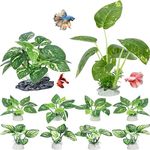 MyLifeUNIT Betta Fish Tank Decor, 10 Pack Silk Aquarium Plants for Aquarium Decoration and Fish Tank Decoration