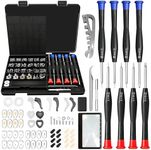 Magnetic Eyeglass Repair Kit - Professional Glasses Repair Tool Set with Assorted Screws, Nose Pads, Precision Screwdrivers, Tweezers & Magnifying Glass for Eyeglasses, Sunglasses, Spectacles, Watches