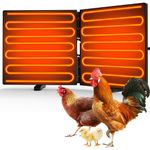 Lxheir Chicken Coop Heater 240 Watts, Large Size Foldable Energy Efficient Heater for Chicken Coop, Two Mounting Model Radiant Heat Coop Heater for Chicken Kitten Puppy Pets Animals in Winter Black