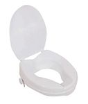 Aidapt 50mm (2") Elevation Raised Comfortable Toilet Seat with Lid Easy Fit White