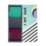 Mint & Oak Long Socks For Men, Soft Cotton Calf Length Socks, Colorful Sock Gift For Men, Full Length & Odour Free, Funky Socks - Gift Box of 3