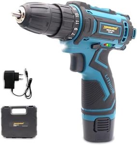 TOMAHAWK® TCD-9011 Cordless Screwdriver & Drill - 12V, Compact, Lightweight with 28Nm Max Torque, Adjustable Torque Settings, LED Light, and 10mm Chuck Capacity – GS & CE Certified