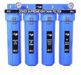 IONIX 4 stage Washable UF Supreme Tank filter for whole house water filteration with 4 stages, All Type of Impurity removal from supply/Submersible Water | Tank water filter | 1 set | blue…