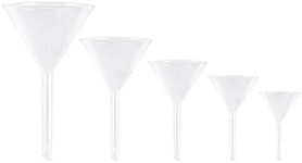 POPETPOP Glass Funnel Set - Lab Glass Funnels Multi-Purpose Funnels Easy and Smooth Content Transfer for Kitchen Lab