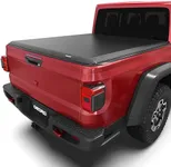 oEdRo Soft Roll Up Truck Bed Tonneau Cover Compatible with 2020-2024 Jeep Gladiator JT, Fleetside 5 Feet Bed