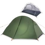 Naturehike Backpacking Camping Tent 1 Person Ultralight Waterproof Compact Portable Lightweight for Outdoor Hiking Cycling Bikepacking, 3-4 Season, Easy Setup, Anti-UV, Large Size with Footprint