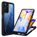 CENHUFO for Xiaomi Redmi Note 11 Pro Case/Redmi Note 11 Pro 5G Case Built-in Screen Protector 360° Full Body Protective Shockproof Clear Phone Case for Redmi Note 11 Pro 4G/5G (Not for Note 11)