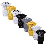 Gerber unisex baby 8-pack Short Sleeve Onesies Bodysuits and Toddler T Shirt Set, Star, Preemie US