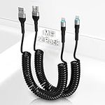 2 Pack Coiled iPhone Lightning Cabl
