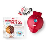 Dash DMWGS001RD Machine for Individual, Paninis, Hash Browns, other Mini waffle maker, 4 inch, Red Giftpack