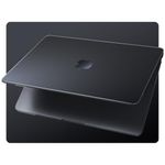 EooCoo Case Compatible for Macbook Air 13.6 inch M3 M2 A3113 A2681,2024 2022 Release,Ultra-thin Invisible Translucent Air 13 Matte Protective Hard Shell Cover,Presents Original Texture -Midnight Black