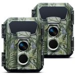 Trail Camera 2 Pack – 4K 48MP Game Camera with Night Vision Motion Activated Waterproof 120° Wide Angle for Outdoor Wildlife Monitoring & Property Security