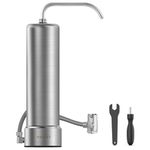 OEMIRY Countertop Filter System, NSF/ANSI 42 Certified, Stainless Steel 8000 Gallons Faucet Water Filter, Removes 99.99% Lead, Chlorine, Heavy Metals, Bad Taste & Odor (1 Filter Included)