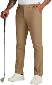 Willit Mens Golf Pants Stretch Dress Pants Quick Dry Work Business Slacks Casual Pants with 4 Pockets Deep Khaki 33W x 28L
