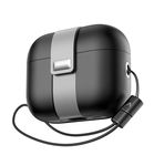 SURITCH Case Compatible with AirPods Pro 2/ Pro, Magnetic Lock Bumper Cases for Airpods Pro 2nd / 1st Generation, Rugged Protective Cover with Stylish Hanging Lanyard for Women Men, Black