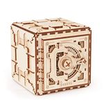 UGears Safe Educational Wooden Lock Puzzles for Kids| STEM Learning DIY Kits for Adults | Proposal Puzzle Box, DIY Gift Box for Girlfriend | Vintage Wooden Lock Box, Wooden Safe to Build