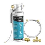 Frizzlife Inline Water Filter System for Refrigerator, Ice Maker, Under Sink, Certified 0.5 Micron Reduces Chlorine, Lead, Long Lasting, Compression Brass Fittings Fits for Copper Tubing, MS99