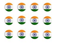 Hubops Indian Flag Badge Independence Day Round Pin Button Badge Republic Day & Other Events school 58mm (58 mm pack of 12)