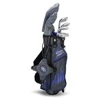 U.S. Kids Golf Club Set Ultralight 2020, 100-168 cm Player Height, 3-13 Years, 4 Clubs - 45 inches/ 115-122 cm, Blue/Grey, Right