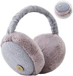 MargGona Warm Earmuffs, Winter Earmuffs for Men and Women, Adjustable Size, Kids Plush Earmuffs, Earmuffs, Foldable, gray, Einheitsgröße