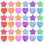 INOOMP 100pcs Balls For Ball Pit Colorful Ocean Balls Plastic Balls Toy Heart Shaped Ball Star Shaped Pit Balls Ball Pool Balls