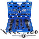 ABN Large Tap and Die Set Standard - 110 Piece Bolt and Pipe SAE Tap Sets for Threading