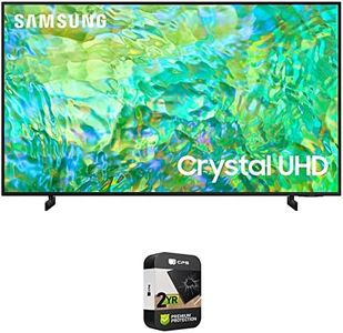 SAMSUNG UN55CU8000 55 inch Crystal UHD 4K Smart TV Bundle with 2 YR CPS Enhanced Protection Pack (2023 Model)