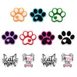 11 PCS Silicone Focal Beads for Pens Characters Cat Dog Paw Shape Silicone Focal Beads for Keychain Making Silicone Beads Bulk for Jewelry Making Bracelet Necklace Handmade Crafts