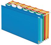 Pendaflex Ready-Tab Extra Capacity Reinforced Hanging File Folders, Legal Size, Assorted Colors, 6 Tab, 20/BX (42702)