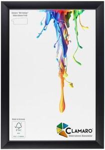 Clamaro 'Neo Collage' Cadre Photo 20x50 Fait Main sur Mesure | Noir Mat | Cadre en Bois MDF avec Verre Acrylique et accroche métallique (Format Paysage & Format Portrait)