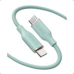 Anker Powerline III Flow, USB C to USB C Cable 100W, Type C Charging Cable Fast Charge for MacBook Pro 2020, iPad Pro, iPad Air, Galaxy S20, Pixel, Switch, LG, and More (240W, Mint Green, 6ft)
