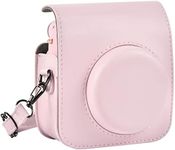 Protective Case Compatible with Instax Mini 12 Instant Camera, Portable Travel Storage Cover Bag for Polaroid Mini 12 with Photos Pocket & Adjustable Shoulder Strap (Box Only)- Blush Pink