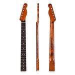 Brteyes Rose Wood Electric Guitar Neck 22 Fret Maple Fretboard Guitar Neck Electric Guitar Neck Replacement for Guitar Neck DIY Parts Replacement,for TL Tele Back Center Line