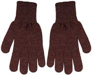 Unieco Men & Women Thermal Knitted Woolen Winter Warm Gloves - Unisex Adult Size - Brown